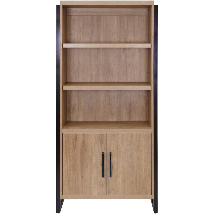 Mason Wood Laminate Bookcase With Doors. Picture 4