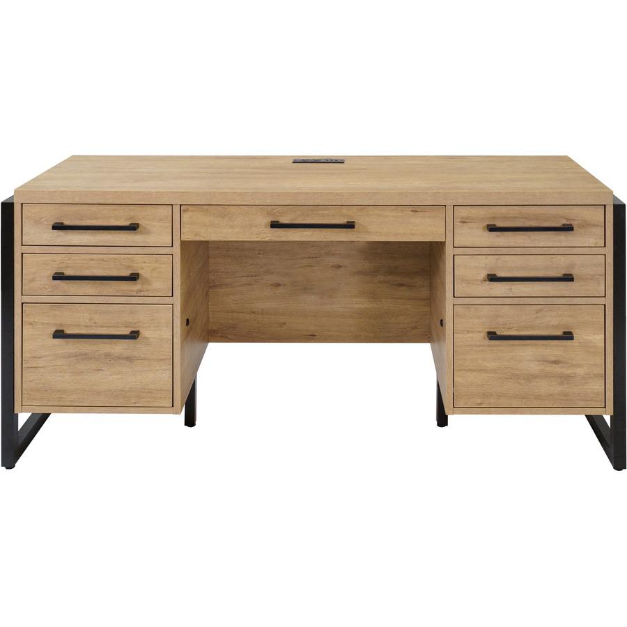 Mason Laminate Double Pedestal Executive Desk. Picture 4