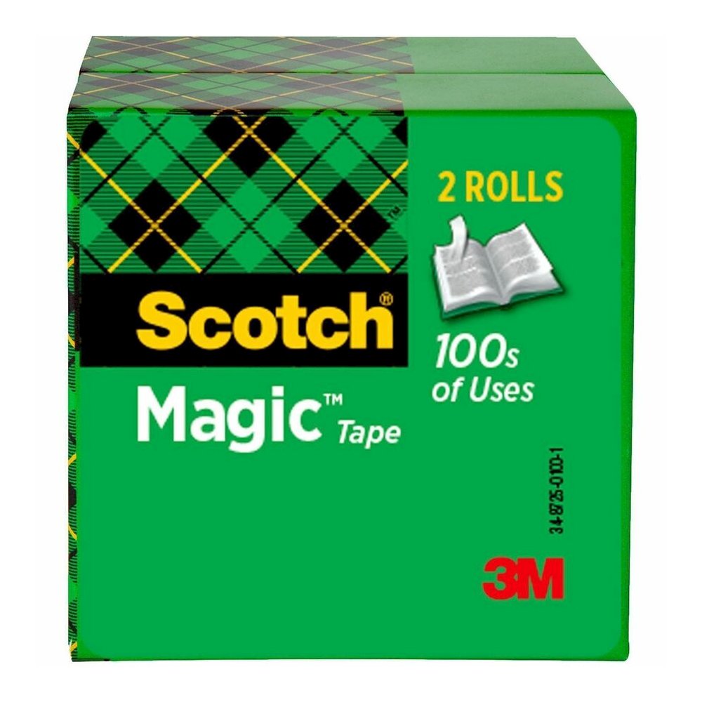 Scotch Magic Tape - 72 yd Length x 0.75" Width - 3" Core - Clear - Split Resistant, Tear Resistant - For Paper, Mending, Document - 2/Pack - 6 / Bundle. Picture 3