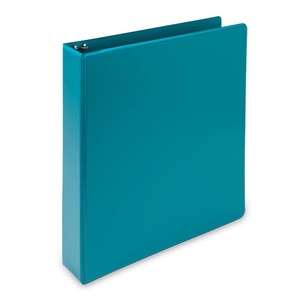 Samsill Earth's Choice Plant-based View Binders - 1 1/2" Binder Capacity - Letter - 8 1/2" x 11" Sheet Size - 3 Ring - Fastener: Round Ring - Chipboard, Polypropylene, Plastic - Turquoise - Recycled -. Picture 2