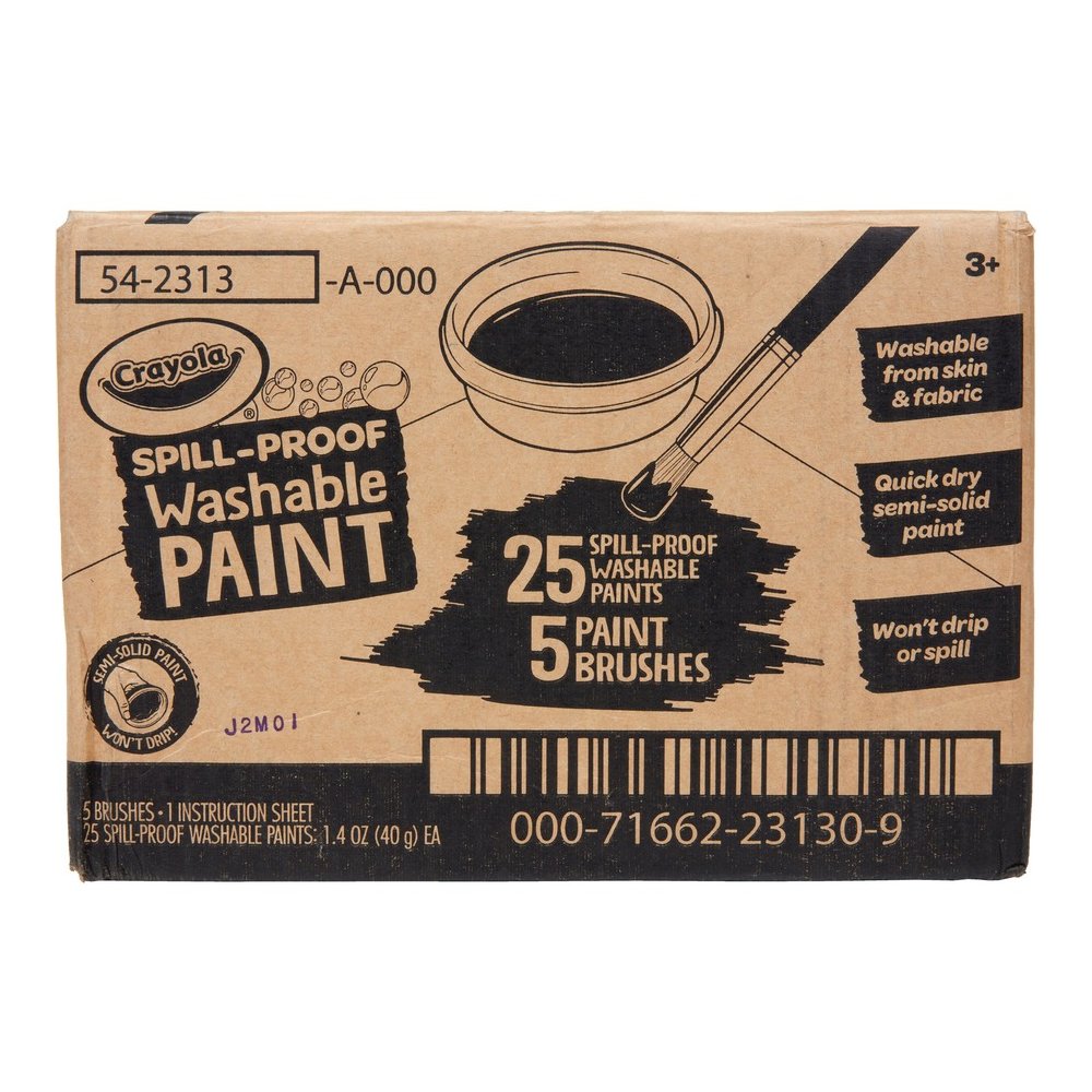 Crayola Spill Proof Washable Paint Set - Art, Craft - Recommended For 3 Year - 25 / Pack. Picture 4