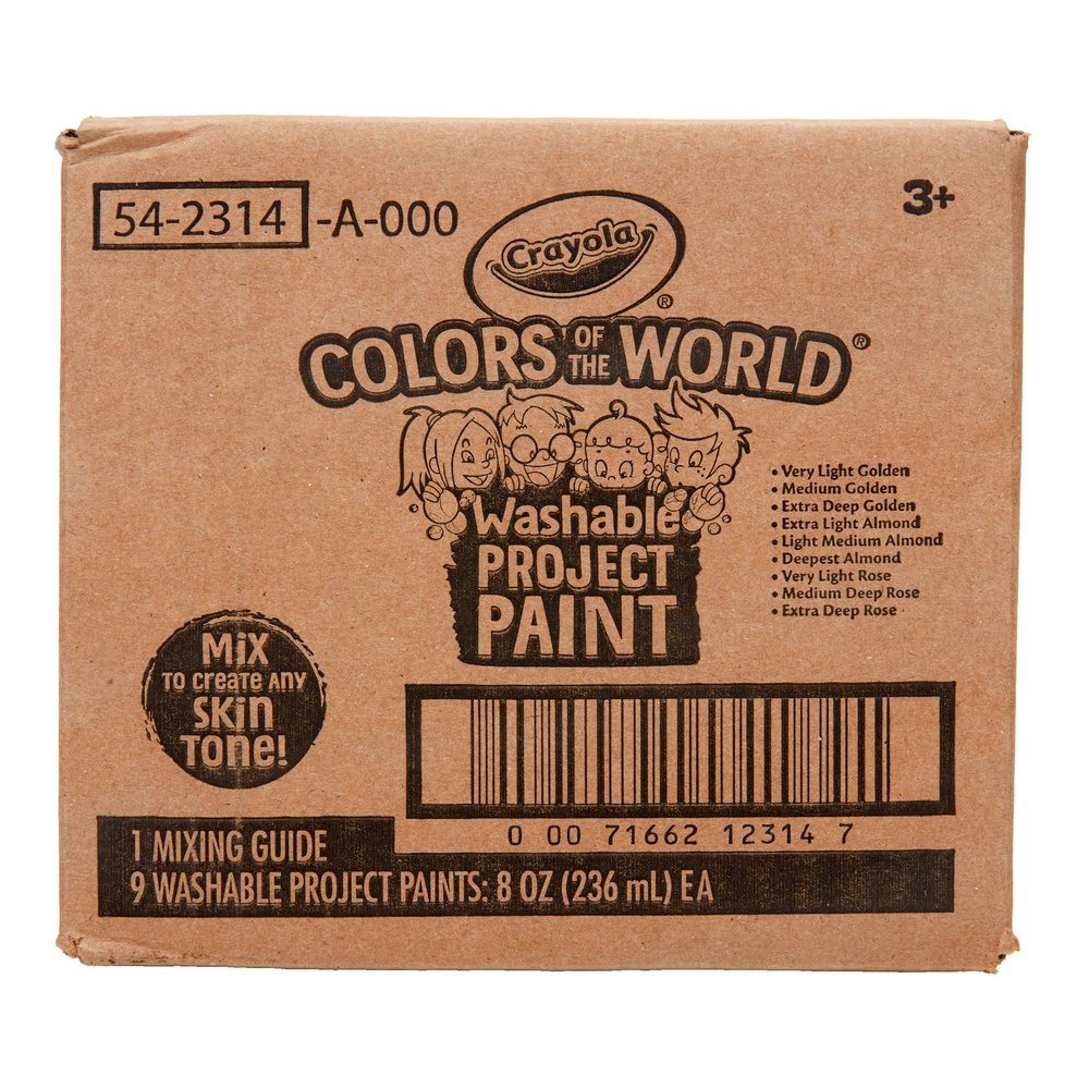 Crayola Colors of the World™ Washable Paint - Multicolor - 8 fl oz - Washable - 9 / Box. Picture 4