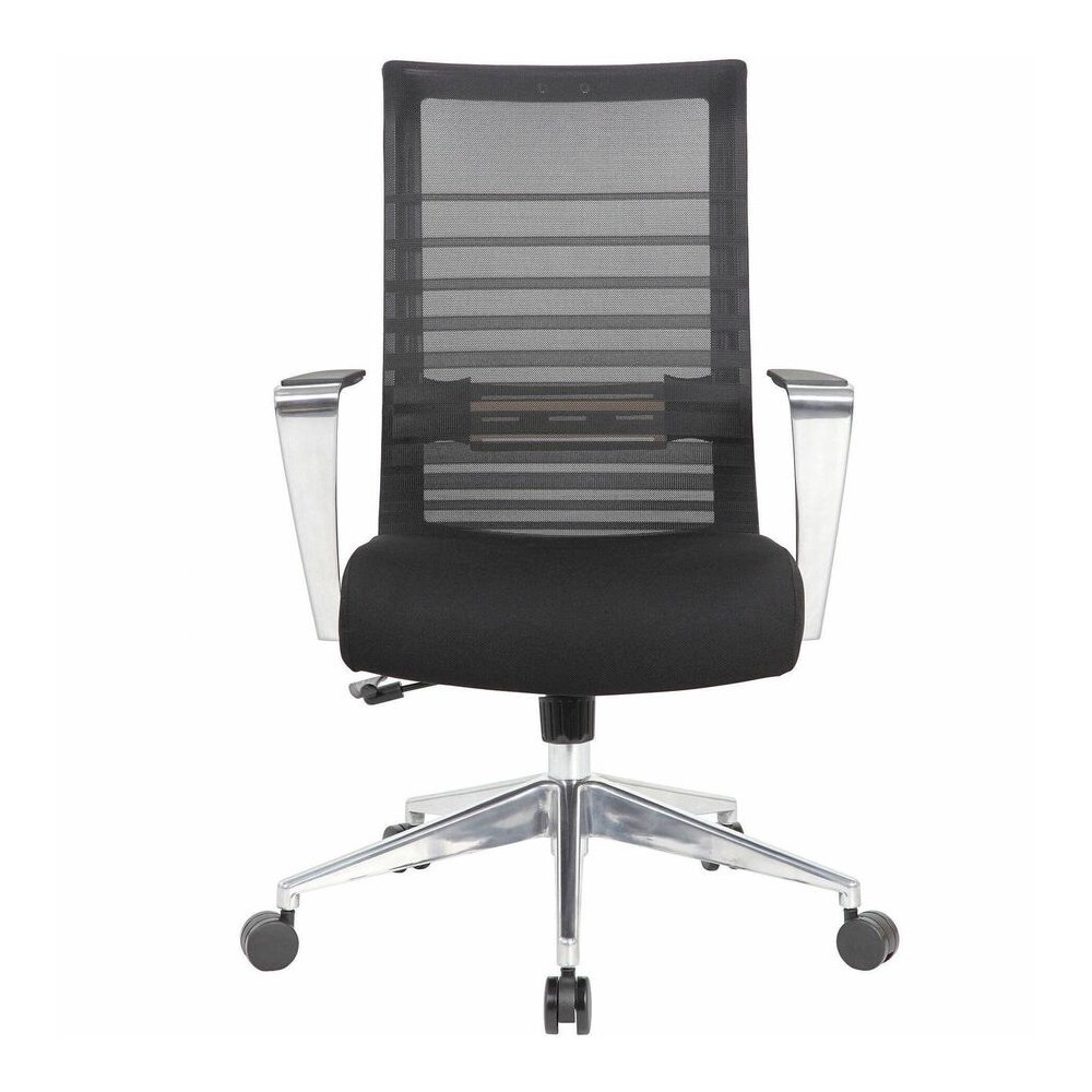 Lorell Horizontal Mesh High-Back Conference Chair - Black Seat Color - Fabric, Molded Foam Seat Material - Mesh Back Material - High Back - 1 Each. Picture 2