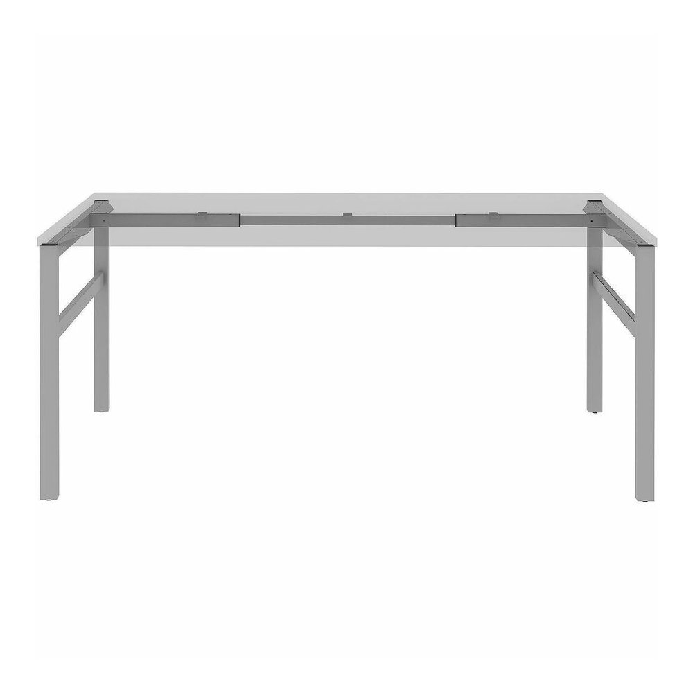 Lorell Table Base - Powder Coated H-shaped, Silver Base - 28.50" Height x 71.60" Width x 29.10" Depth - Metal Base Material - 1 Each. Picture 3