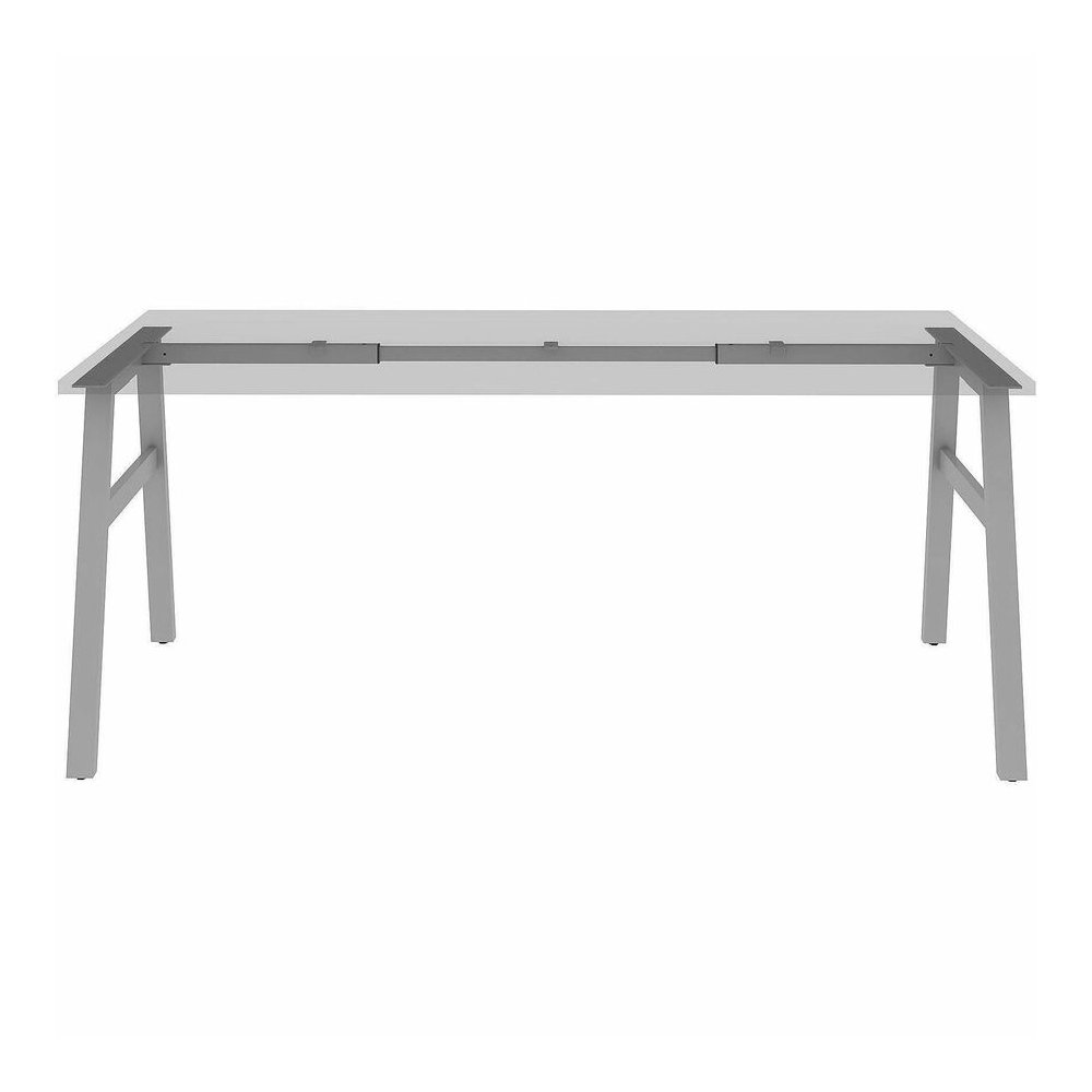 Lorell Table Base - Powder Coated A-shaped, Silver Base - 28.50" Height x 71.60" Width x 29.10" Depth - Metal Base Material - 1 Each. Picture 2