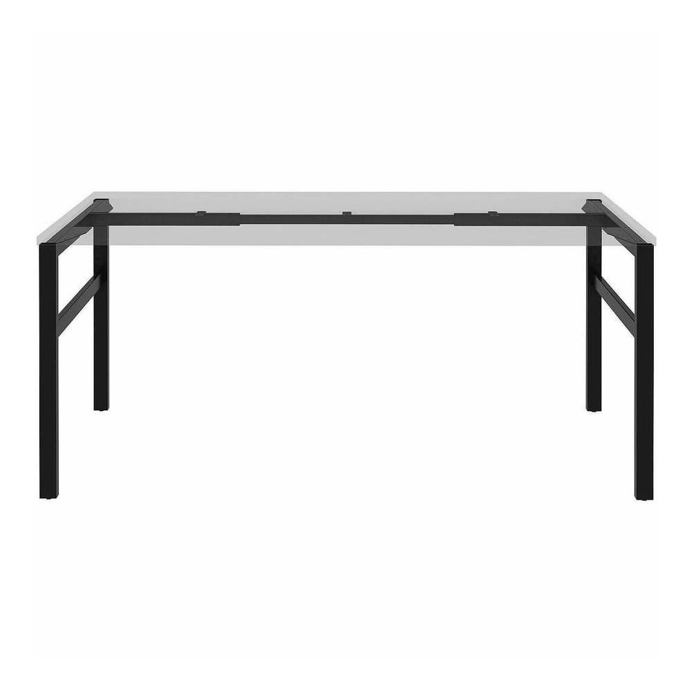 Lorell Table Base - Powder Coated H-shaped, Black Base - 28.50" Height x 71.60" Width x 29.10" Depth - Metal Base Material - 1 Each. Picture 2