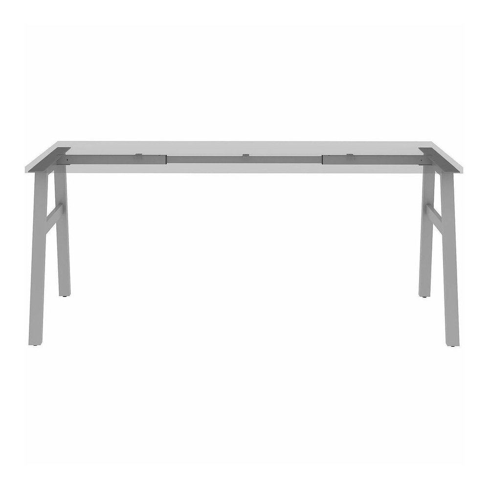 Lorell Table Base - Powder Coated A-shaped, Silver Base - 28.50" Height x 71.60" Width x 23.20" Depth - Metal Base Material - 1 Each. Picture 2