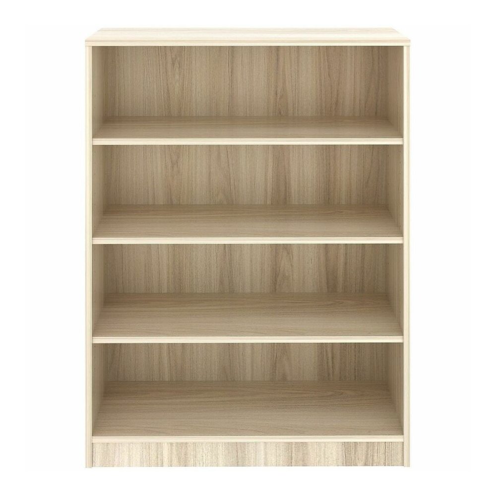 Lorell Sturdy 4-Shelf Bookcase - 4 x Shelf(ves) - Modern Elm - Assembly Required. Picture 2