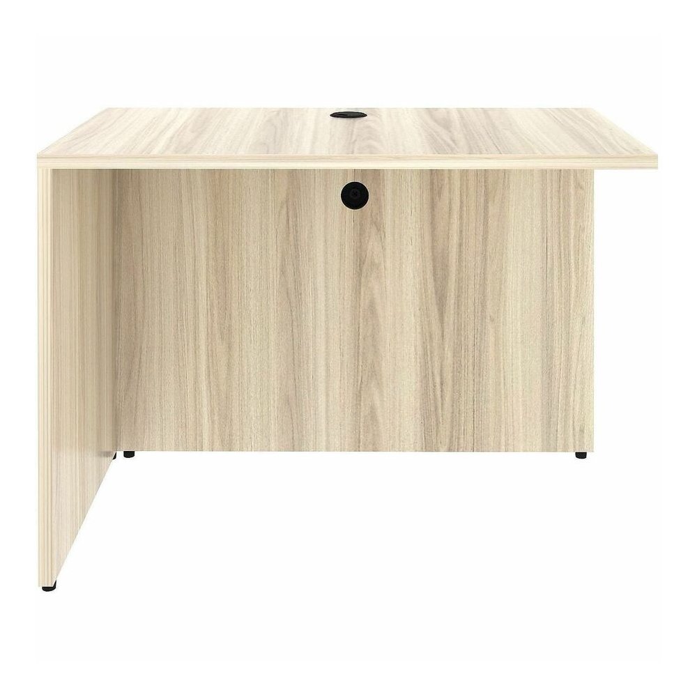 Lorell Essentials Rectangular Return Shell - Rectangle - 1" Thickness Table Top, 29.5" Height x 42" Width x 24" Depth Return Shell - Material: Laminate, Metal - Finish: Modern Elm - Laminate, Modern E. Picture 2