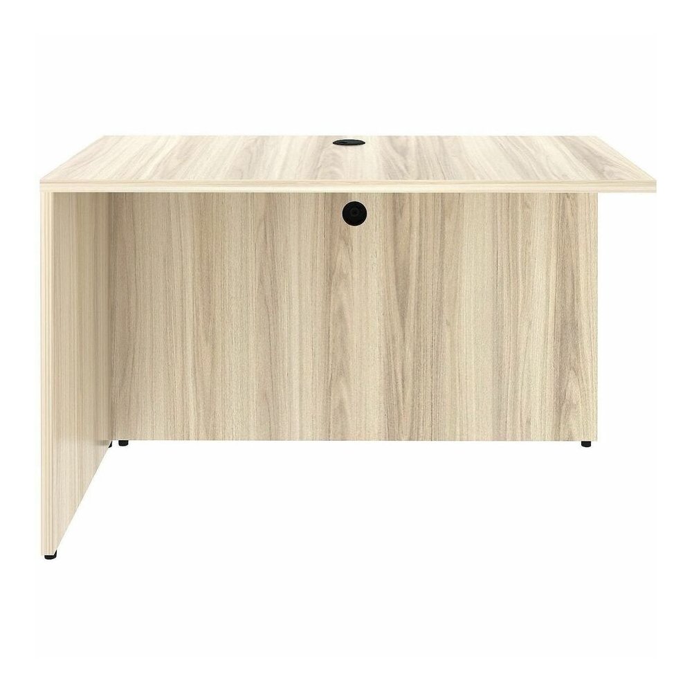 Lorell Essentials Rectangular Return Shell - Rectangle - 1" Thickness Table Top, 29.5" Height x 48" Width x 24" Depth Return Shell - Material: Laminate, Metal - Finish: Modern Elm - Laminate, Modern E. Picture 2