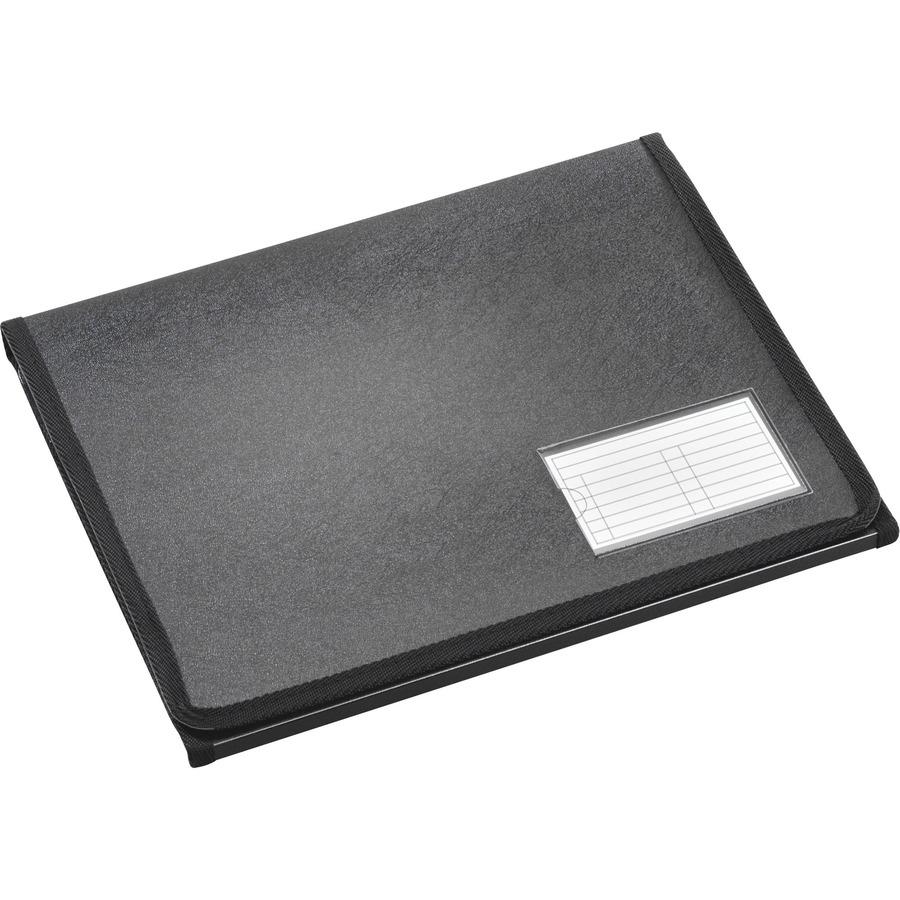 Cardinal Easel Showfile Presentation Book - Letter - 8 1/2" x 11" Sheet Size - 40 Sheet Capacity - 20 Front, Internal Pocket(s) - Poly - Black - 13.44 oz - Lightweight, Hook & Loop Closure, Acid-free . Picture 3