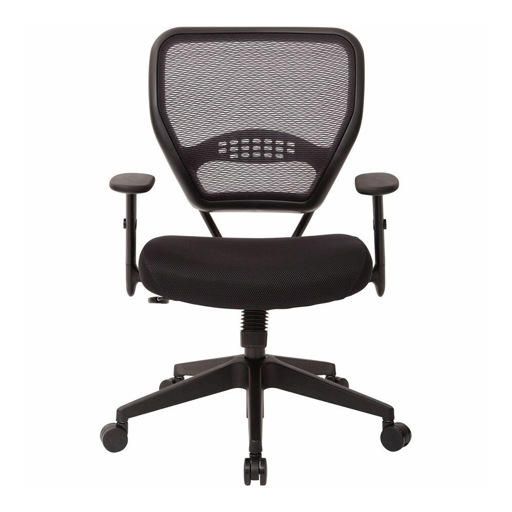 Office Star Professional Air Grid Back Managers Chair - Black Seat Color - Mesh Seat Material - Mesh Back Material - Black Frame Color - 5-star Base - 1 Each. Picture 2