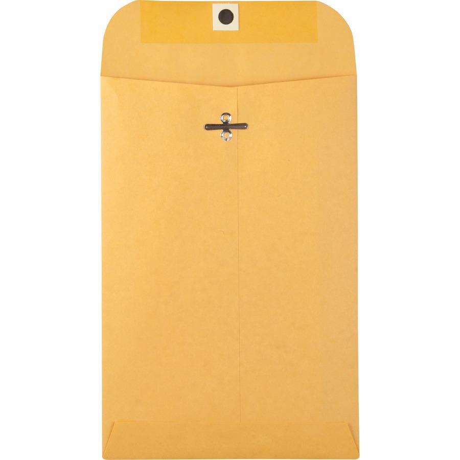Quality Park 6 x 9 Extra Heavy-duty Kraft Clasp Envelopes - Clasp - #55 - 6" Width x 9" Length - 32 lb - Gummed - Kraft - 100 / Box - Kraft. Picture 5
