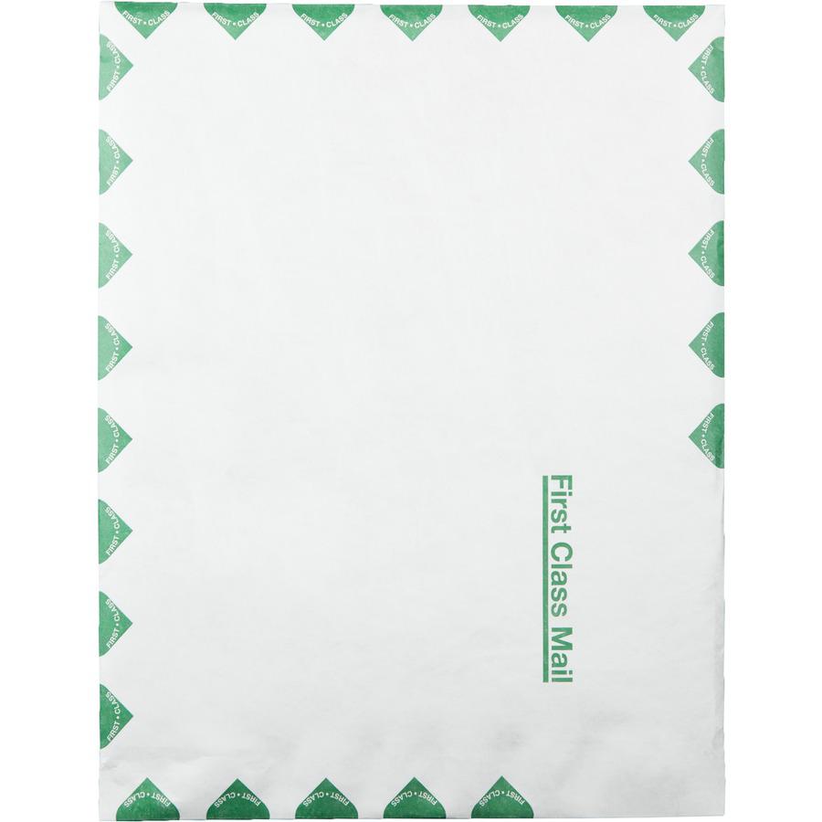 Survivor&reg; 10 x 13 DuPont Tyvek First Class Border Catalog Mailer with Self-Sealing Closure - First Class Mail - #13 1/2 - 10" Width x 13" Length - 14 lb - Peel & Seal - Tyvek - 100 / Box - White. Picture 2