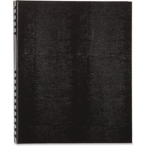 Rediform NotePro Twin - wire Composition Notebook - Letter - 150 Sheets - Twin Wirebound - Letter - 8 1/2" x 11" - 8.50" x 11.6" x 18.9" - White Paper - Black Lizard Cover - Micro Perforated, Self-adh. Picture 5