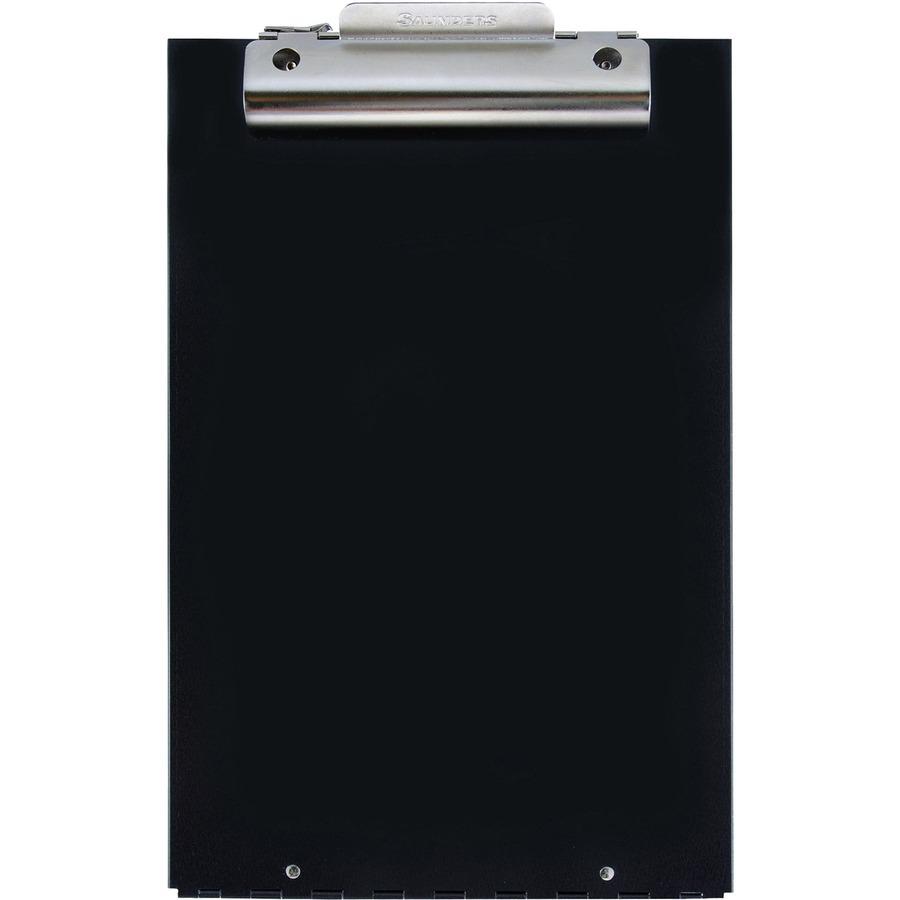 Saunders Aluminum Bottom Opening Form Holder - 1" Clip Capacity - Storage for Stationary - Bottom Opening - 8 1/2" x 12" - Aluminum - Black - 1 Each. Picture 4