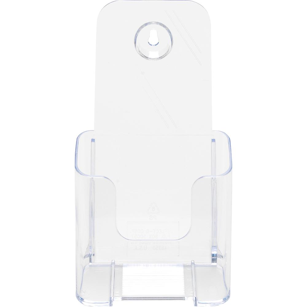 Deflecto Single Compartment DocuHolder - 1 Pocket(s) - 7.75" Height x 4.38" Width x 3.25" Depth - Desktop - Clear - Plastic - 1 Each. Picture 5