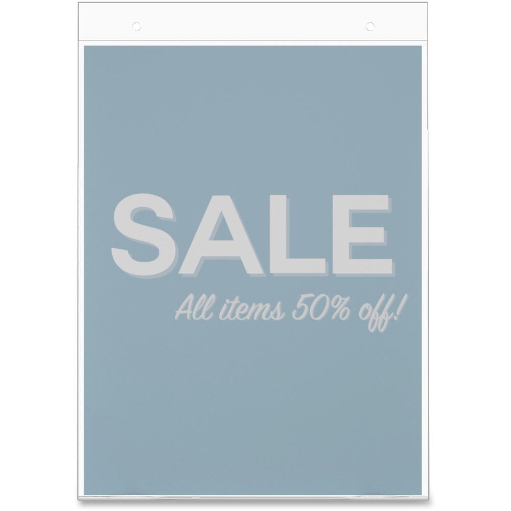 Deflecto Classic Image Wall Mount Sign Holder - 8.5" Width x 11" Height - Wall Mountable - Plastic - Clear - 1 Each. Picture 7
