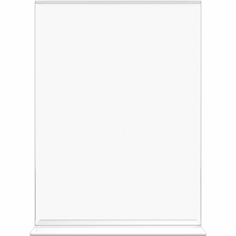 Deflecto Classic Image Double-Sided Sign Holder - 8.5" Width x 11" Height - Rectangular Shape - Self-standing, Bottom Loading - Indoor, Outdoor - Plastic - Clear - 1 Each. Picture 3
