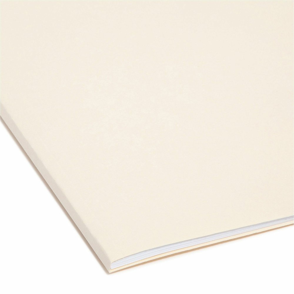 Smead 1/3 Tab Cut Letter Recycled Interior File Folder - 8 1/2" x 11" - 3/4" Expansion - Top Tab Location - Assorted Tab Position - 11 pt. - 1 Plys - Manila - 10% Recycled - 100 / Box. Picture 3