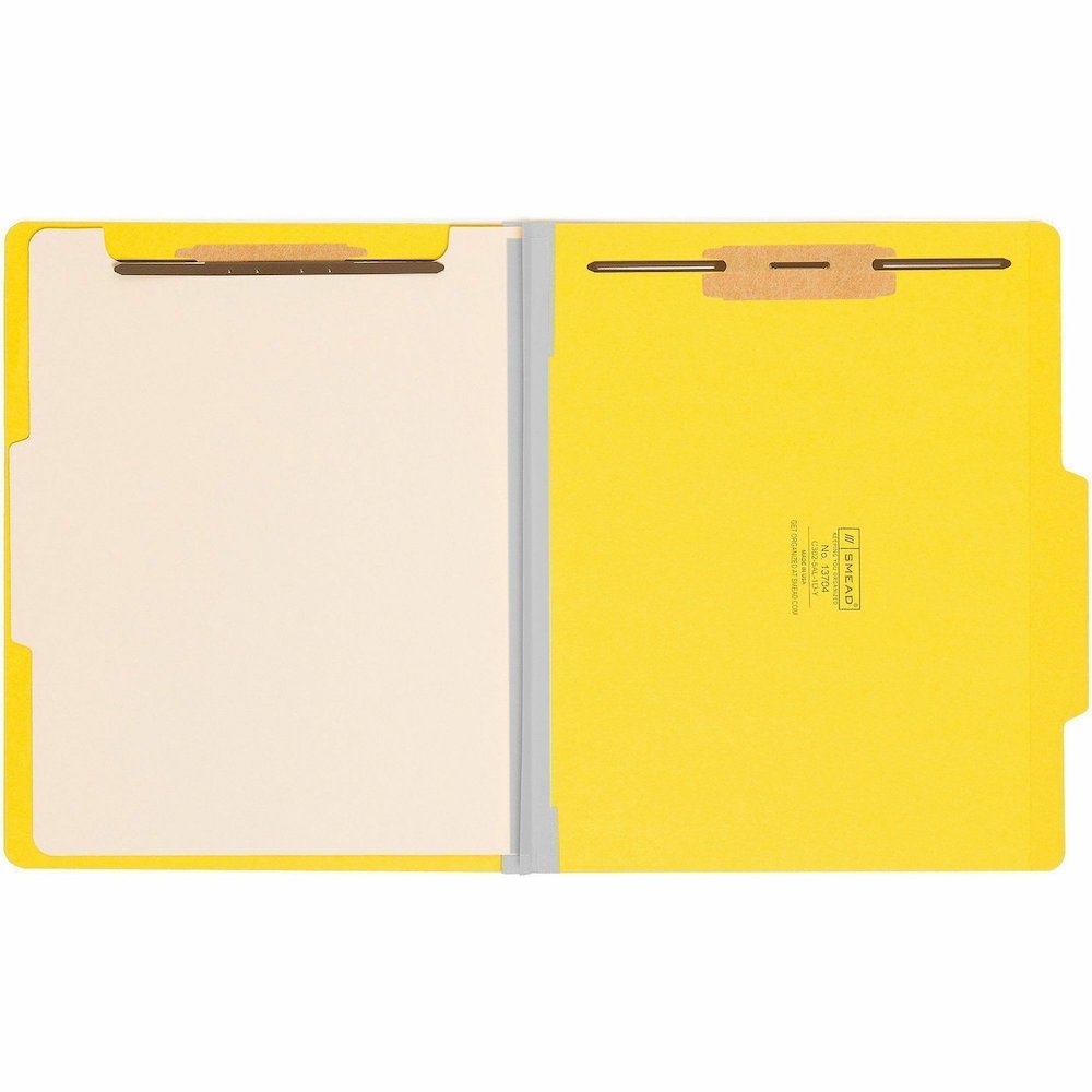 Smead Colored 2/5 Tab Cut Letter Recycled Classification Folder - 8 1/2" x 11" - 2" Expansion - 2 x 2B Fastener - 2" for Folder - Top Tab Location - Right of Center Tab Position - 1 Divider - 14 pt. -. Picture 4