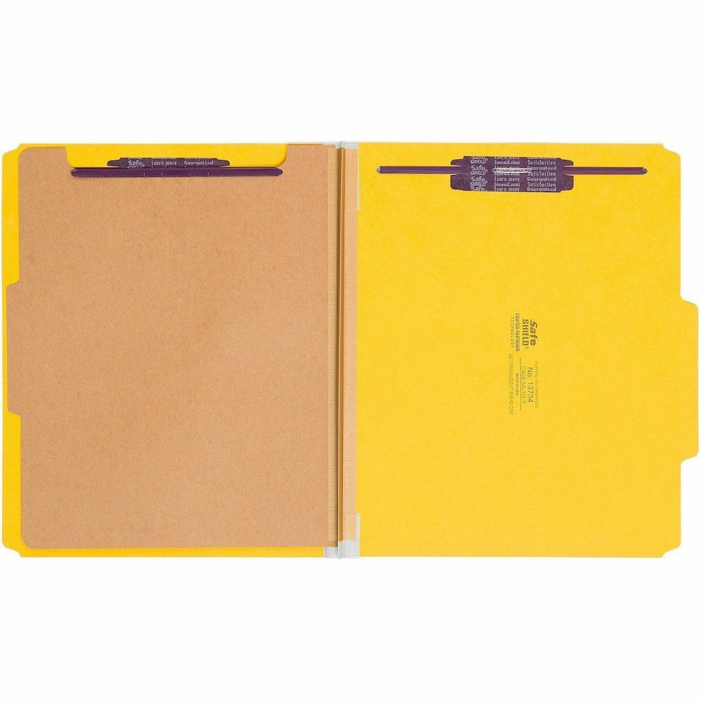 Smead SafeSHIELD 2/5 Tab Cut Letter Recycled Classification Folder - 8 1/2" x 11" - 2" Expansion - 2 x 2S Fastener - 2" for Folder - Top Tab Location - Right of Center Tab Position - 1 Divider - 25 pt. Picture 6