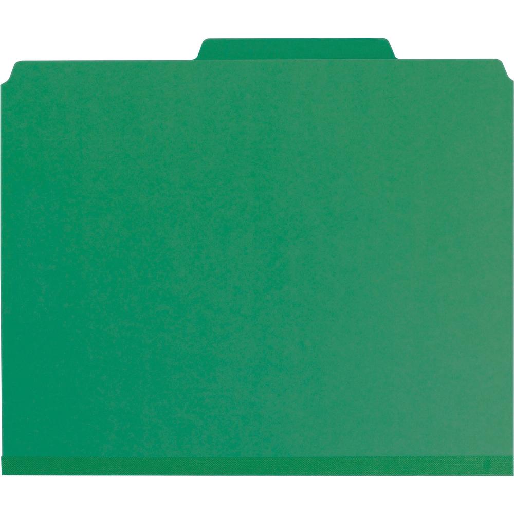 Smead SafeSHIELD 2/5 Tab Cut Letter Recycled Classification Folder - 8 1/2" x 11" - 2" Expansion - 2 x 2S Fastener(s) - 2" Fastener Capacity for Folder - Top Tab Location - Right of Center Tab Positio. Picture 3