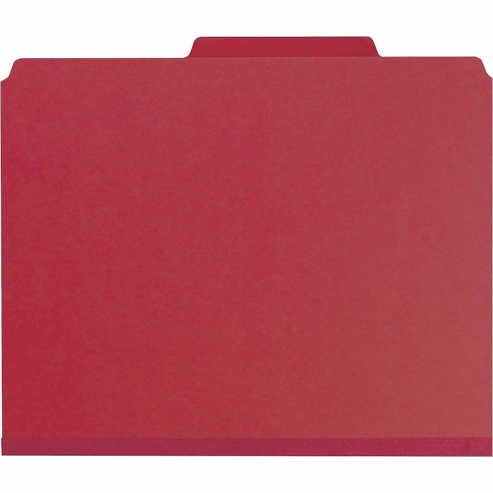 Smead SafeSHIELD 2/5 Tab Cut Letter Recycled Classification Folder - 8 1/2" x 11" - 3" Expansion - 2 x 2S Fastener - 2" for Folder - Top Tab Location - Right of Center Tab Position - 3 Divider - 25 pt. Picture 6