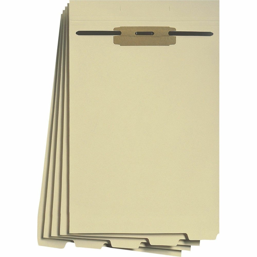 Smead 1/5 Tab Cut Letter Folder Divider with Fastener - Assorted Tab(s) - 10% Recycled - 50 / Pack. Picture 3