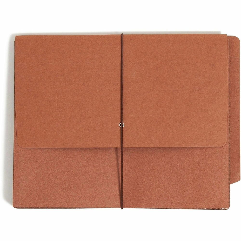Smead Letter Recycled File Wallet - 8 1/2" x 11" - 5 1/4" Expansion - 2 Plys - Redrope - Flap, Tear Resistant, Elastic Closure - 30% Recycled - 10 / Box. Picture 5