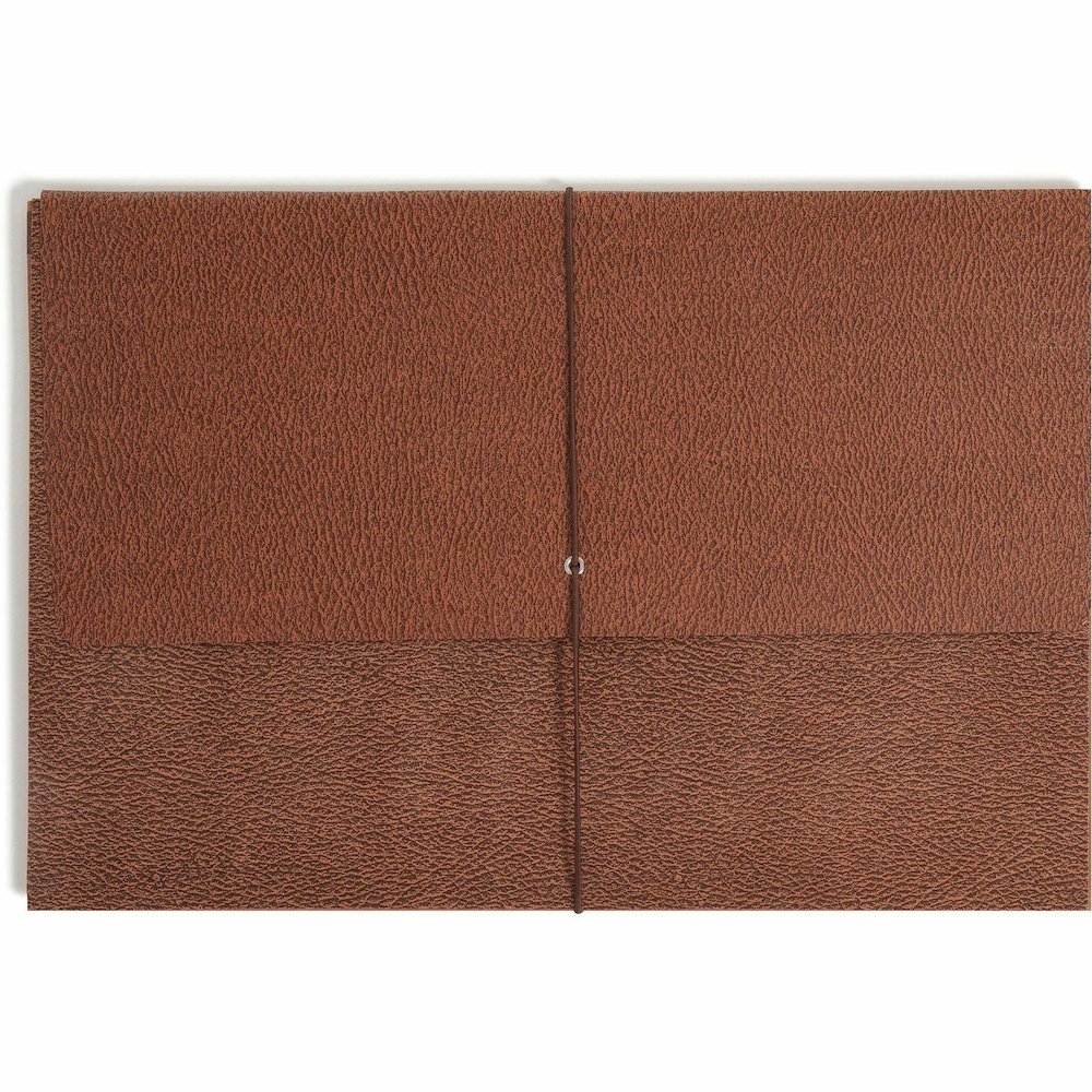 Smead Legal Recycled File Wallet - 8 1/2" x 14" - 3 1/2" Expansion - Redrope - Elastic Closure, Reinforced Gusset, Flap - 30% Recycled - 1 Each. Picture 5