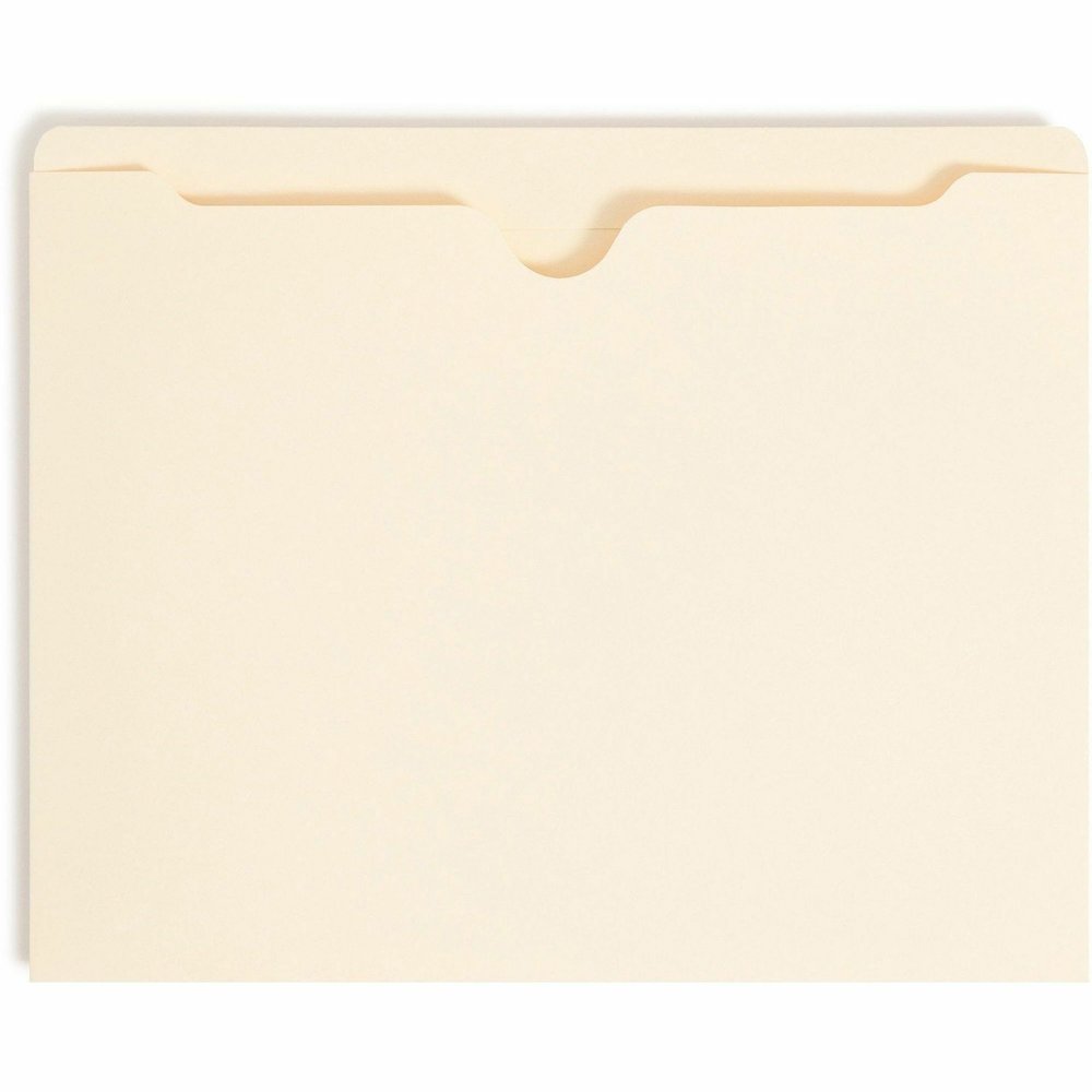 Smead Straight Tab Cut Letter Yes File Jacket - 8 1/2" x 11" - 11 pt. - 2 Plys - Manila - Reinforced, Slip Resistant - 10% Recycled - 100 / Box. Picture 5