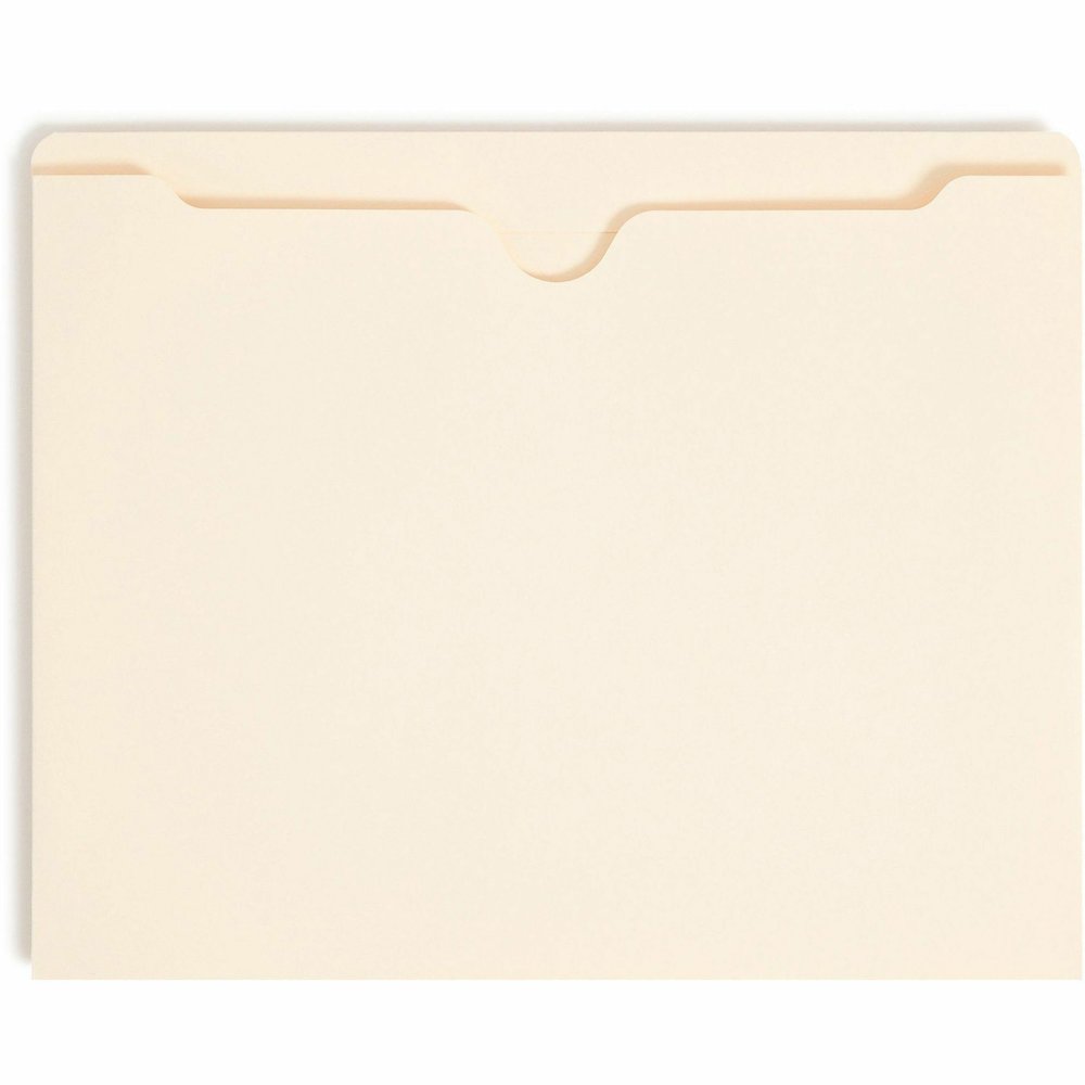 Smead Straight Tab Cut Letter Recycled File Jacket - 8 1/2" x 11" - 2" Expansion - 11 pt. - 2 Plys - Manila - Reinforced, Slip Resistant - 10% Recycled - 50 / Box. Picture 5
