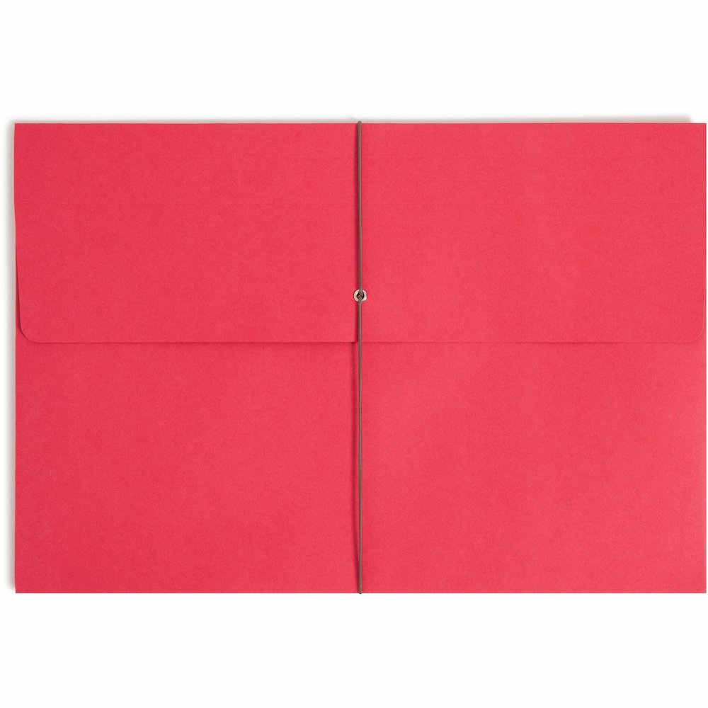 Smead Legal Yes File Wallet - 8 1/2" x 14" - 2" Expansion - 11 pt. - Blue, Green, Red, Yellow - Elastic Closure, Heavy Duty, Flap Closure - 10% Recycled - 50 / Box. Picture 5