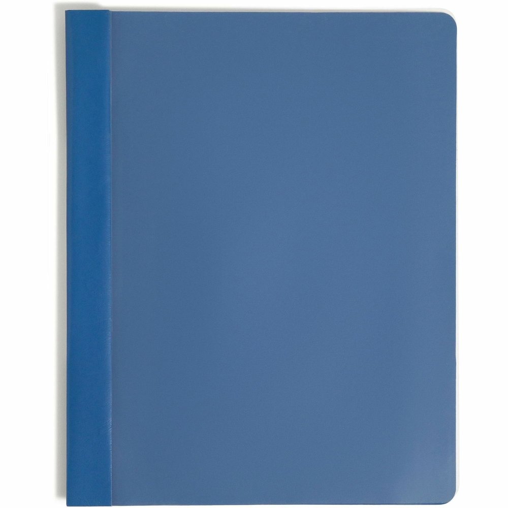 Smead Letter Recycled Report Cover - 8 1/2" x 11" - 3 Fastener - 1/2" for Folder - 12 pt. - Vinyl, Metal - Dark Blue - 50% Recycled - 25 / Box. Picture 5