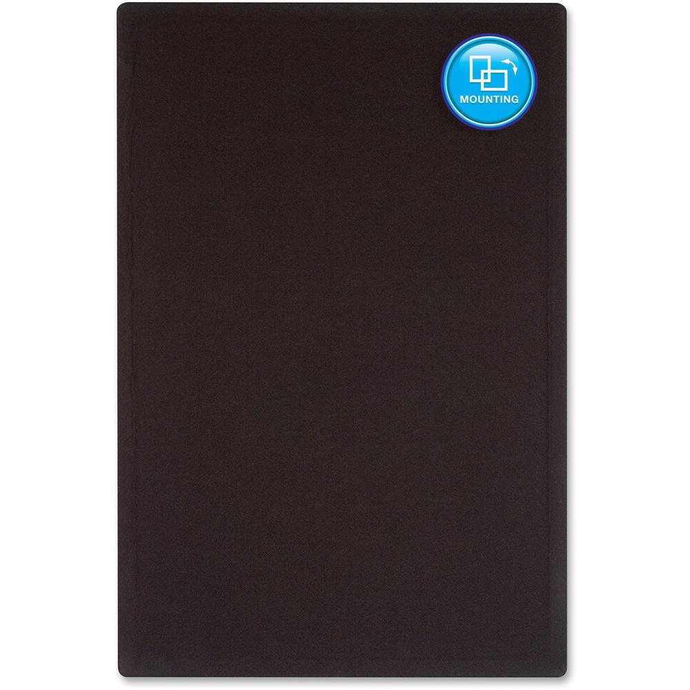 Quartet Oval Office Bulletin Board - 36" Board Height x 48" Board Width - Black Fabric Surface - Frameless, Flexible - Black Frame - 1 Each. Picture 5
