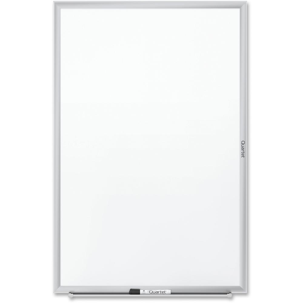 Quartet Classic Whiteboard - 36" (3 ft) Width x 24" (2 ft) Height - White Melamine Surface - Silver Aluminum Frame - Horizontal/Vertical - 1 Each. Picture 2