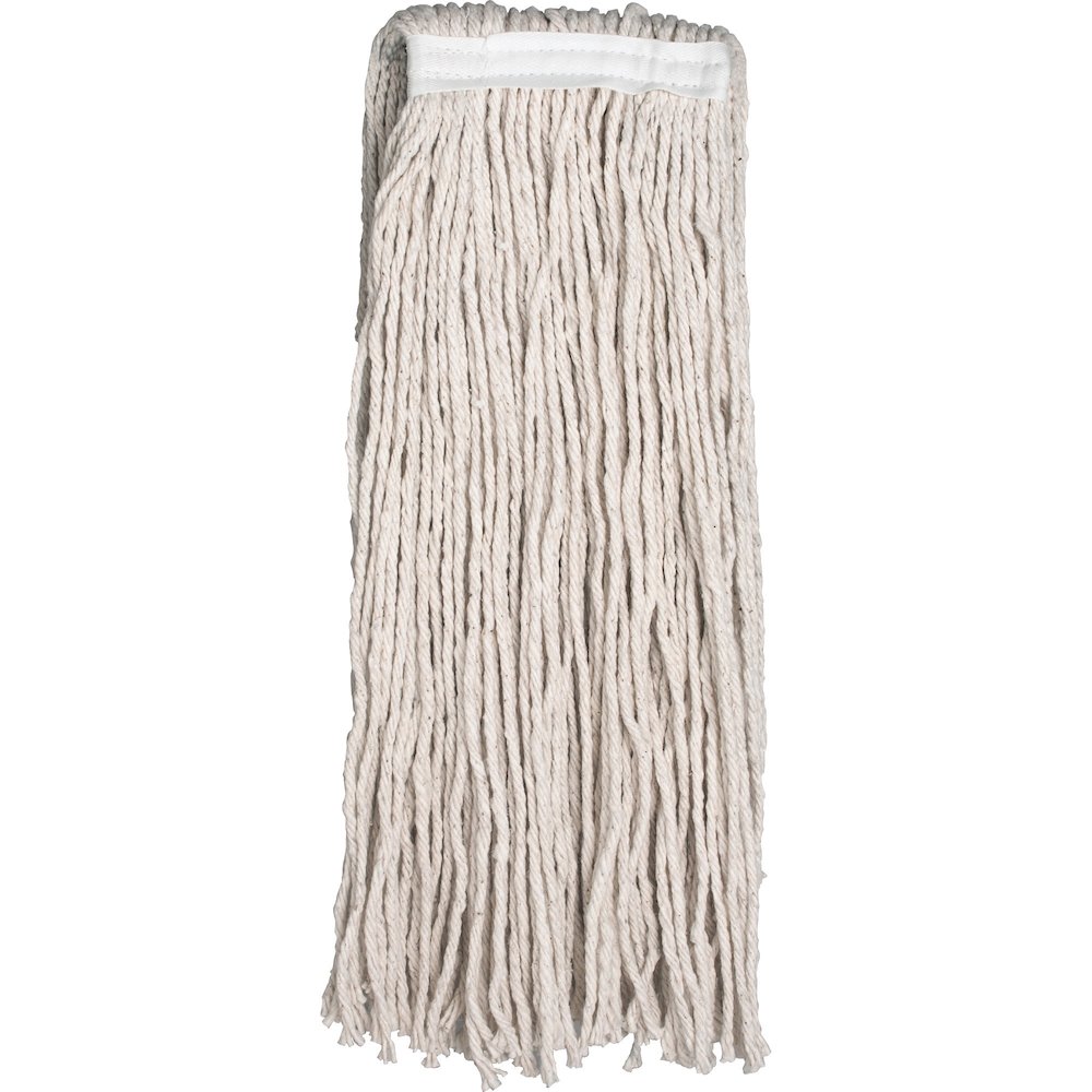 Genuine Joe Wood Handle Complete Wet Mop - 60" Width x 0.94" Height Cotton Head - Wood Handle - Lightweight, Rust Resistant, Absorbent, 4-ply, Refillable - 1 Each. Picture 6