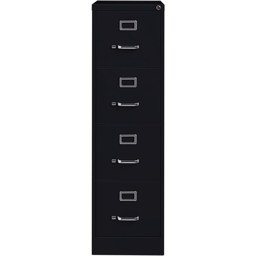 Lorell Fortress Series 26-1/2" Commercial-Grade Vertical File Cabinet - 15" Width x 26.5" Depth x 52" Height - 4 x Drawer(s) for File - Letter - Vertical - Security Lock, Ball-bearing Suspension, Heav. Picture 3