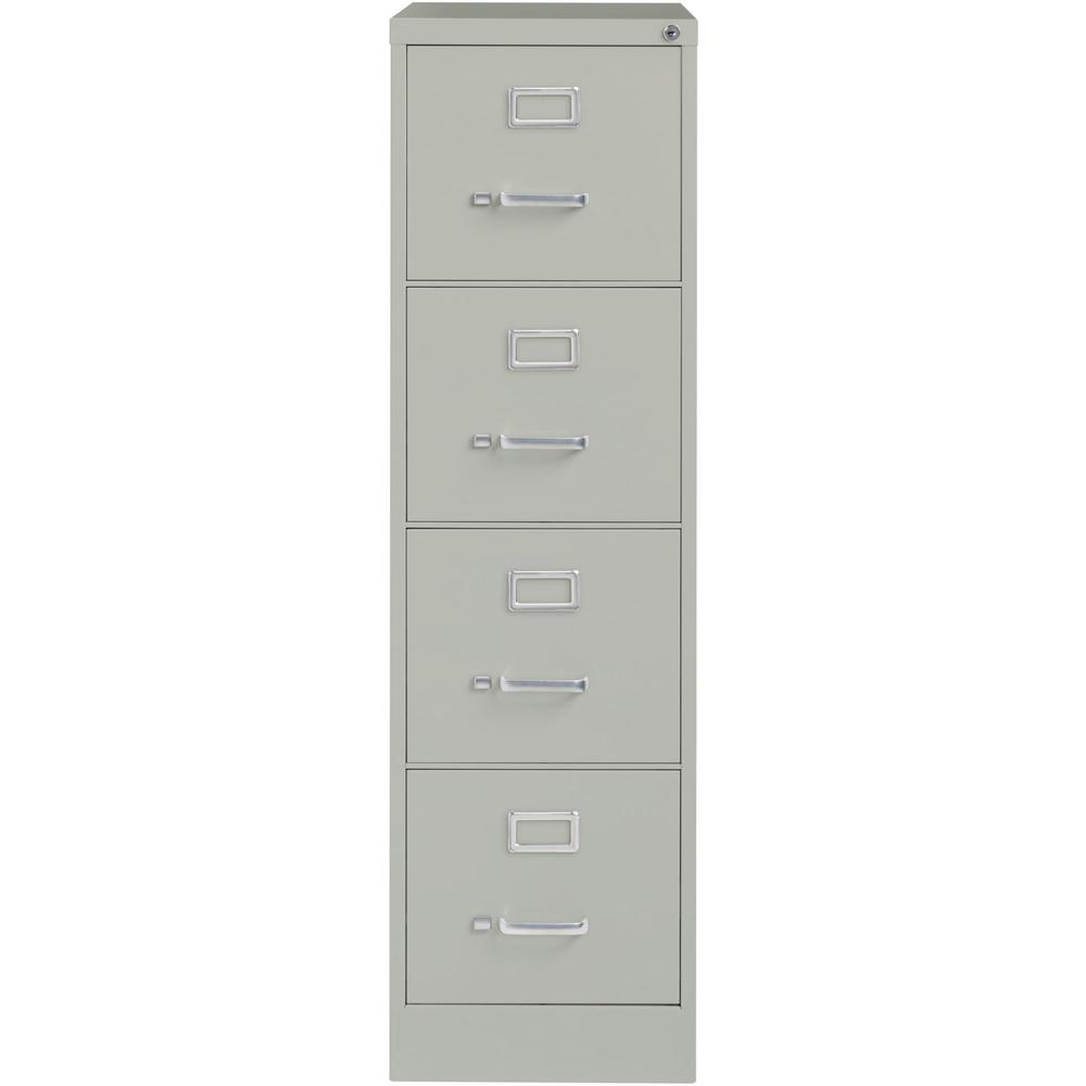 Lorell Fortress Series 26-1/2" Commercial-Grade Vertical File Cabinet - 15" Width x 26.5" Depth x 52" Height - 4 x Drawer(s) for File - Letter - Vertical - Security Lock, Ball-bearing Suspension, Heav. Picture 2