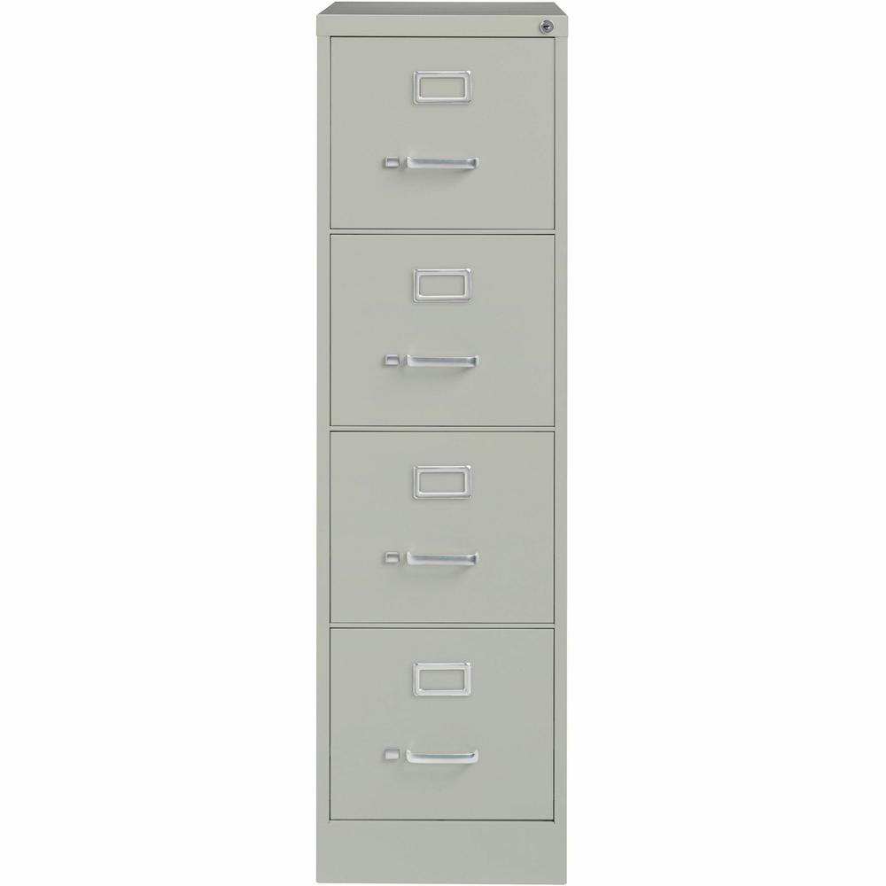 Lorell Fortress Series 25" Commercial-Grade Vertical File Cabinet - 15" Width x 25" Depth x 52" Height - 4 x Drawer(s) for File - Letter - Vertical - Security Lock, Ball-bearing Suspension, Heavy Duty. Picture 2