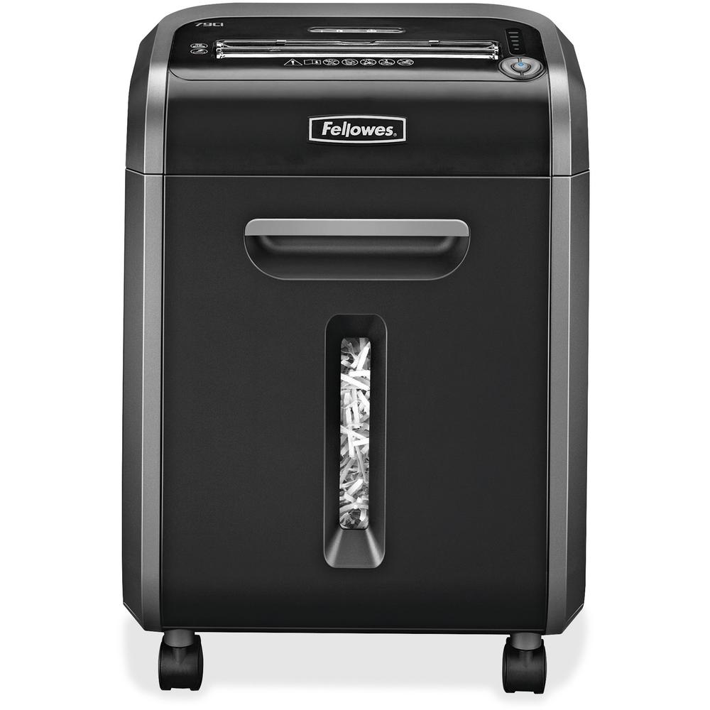 Fellowes Powershred&reg; 79Ci 100% Jam Proof Cross-Cut Shredder - Non-continuous Shredder - Cross Cut - 16 Per Pass - for shredding Staples, Credit Card, CD, DVD, Paper Clip, Junk Mail, Paper - 0.156". Picture 6
