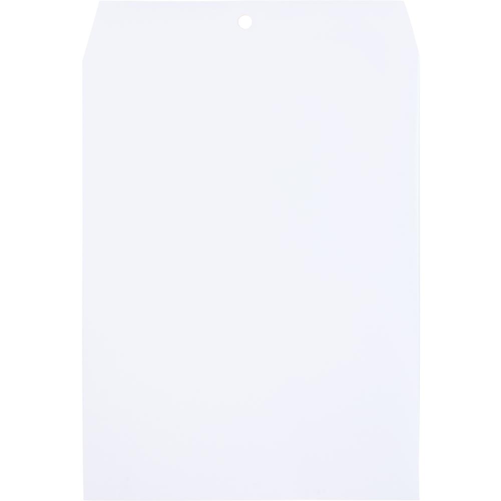 Quality Park 9 x 12 Clasp Envelopes with Deeply Gummed Flaps - Clasp - #90 - 9" Width x 12" Length - 28 lb - Gummed Flap - 100 / Box - White. Picture 5