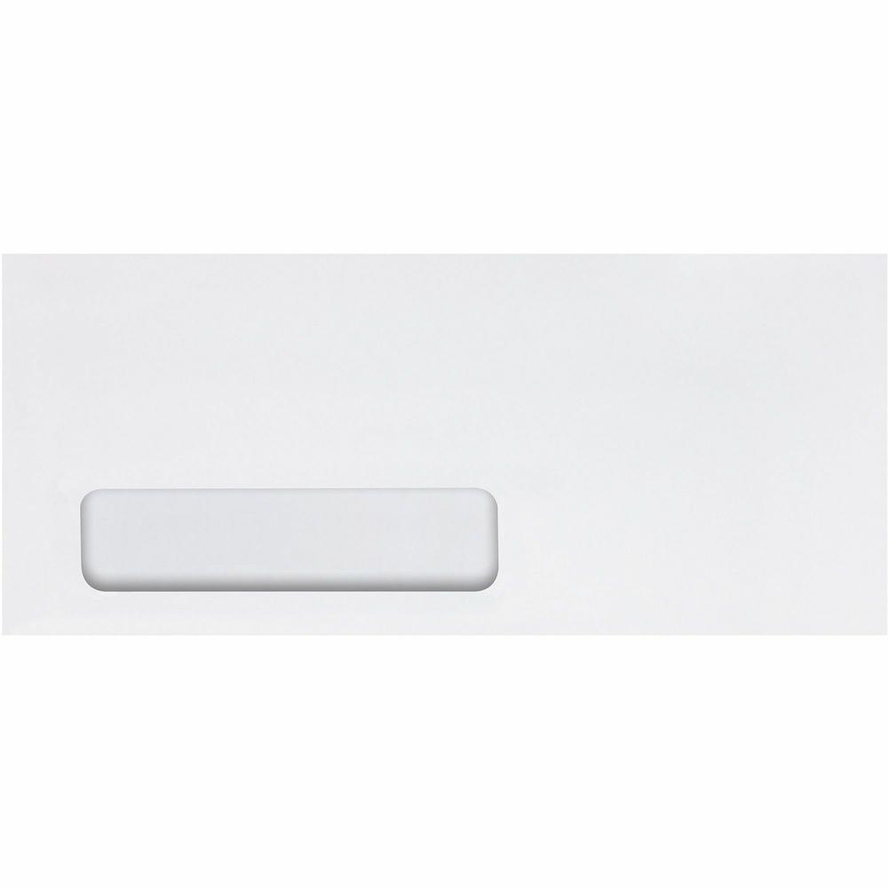 Quality Park No. 10 Single Window Envelope with a Self-Seal Closure - Single Window - #10 - 4 1/8" Width x 9 1/2" Length - 24 lb - Self-sealing - Wove - 500 / Box - White. Picture 2