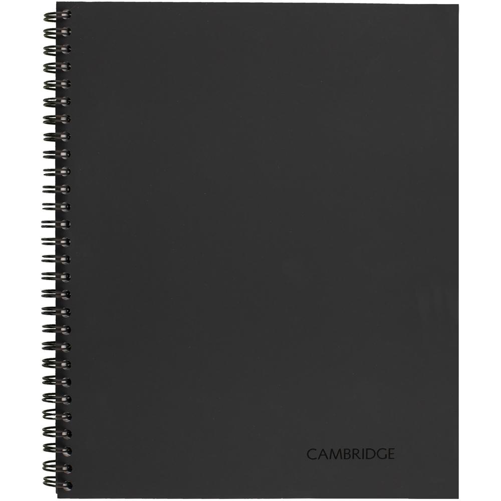 Mead Legal Business Notebook - 80 Sheets - Wire Bound - 0.28" Ruled - 20 lb Basis Weight - 6" x 9 1/2" - Black Paper - BlackLinen Cover - Pocket, Tab, Subject, Perforated, Flexible Cover - 1 Each. Picture 2