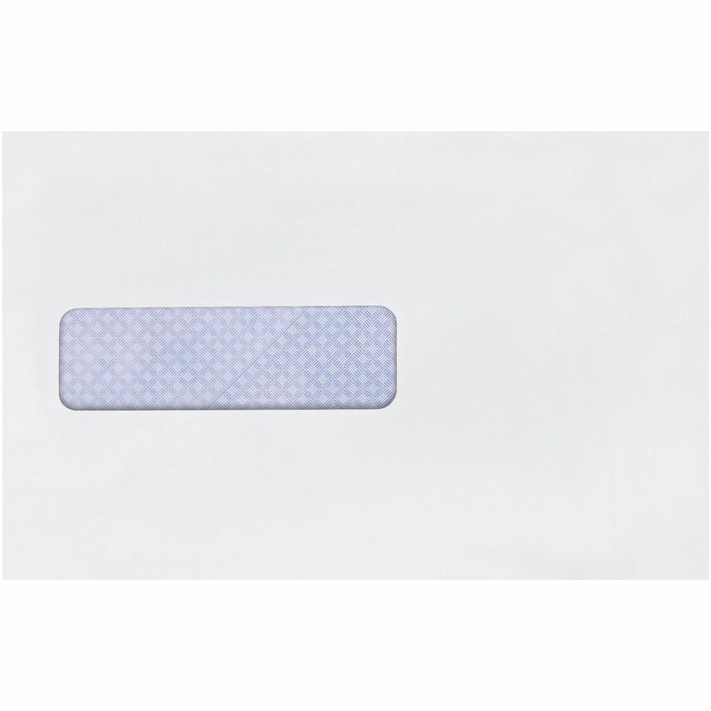 Quality Park Postage Saver Security Tint Window Envelopes - Booklet - #10 1/2 - 6" Width x 9 1/2" Length - 28 lb - Adhesive - Paper - 500 / Box - White. Picture 2