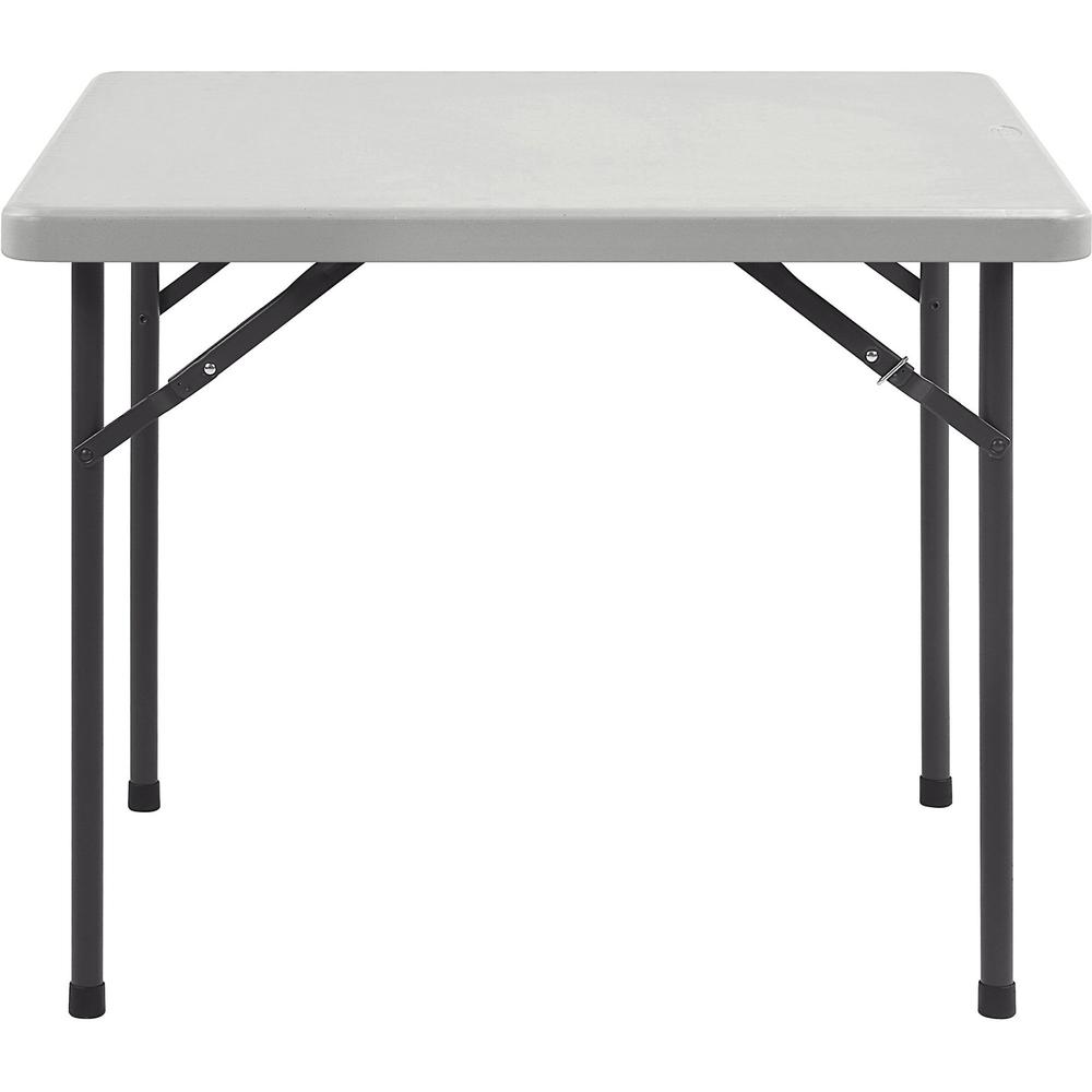 Lorell Ultra-Lite Banquet Folding Table - Square Top - 600 lb Capacity - 29" Height x 36" Width x 36" Depth - Indoor, Outdoor - Gray, Powder Coated - 1 Each. Picture 4