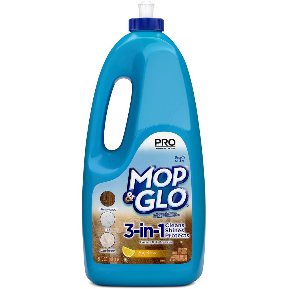 Professional MOP & GLO&reg; Triple Action Floor Shine Cleaner - For Wood Floor, Vinyl Floor, Linoleum Floor, Ceramic Tile Floor, Tile - 64 oz (4 lb) - Fresh Citrus Scent - 6 / Carton - Tan. Picture 2