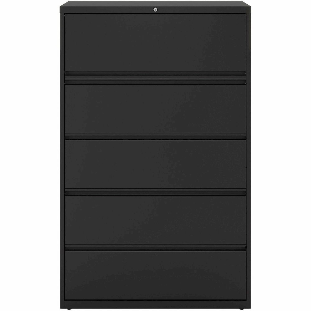 Lorell Fortress Series Lateral File - 42" Width x 18.6" Depth x 67.7" Height - 5 x Drawer(s) for File - Letter, Legal, A4 - Lateral - Interlocking, Label Holder, Leveling Glide, Ball-bearing Suspensio. Picture 5
