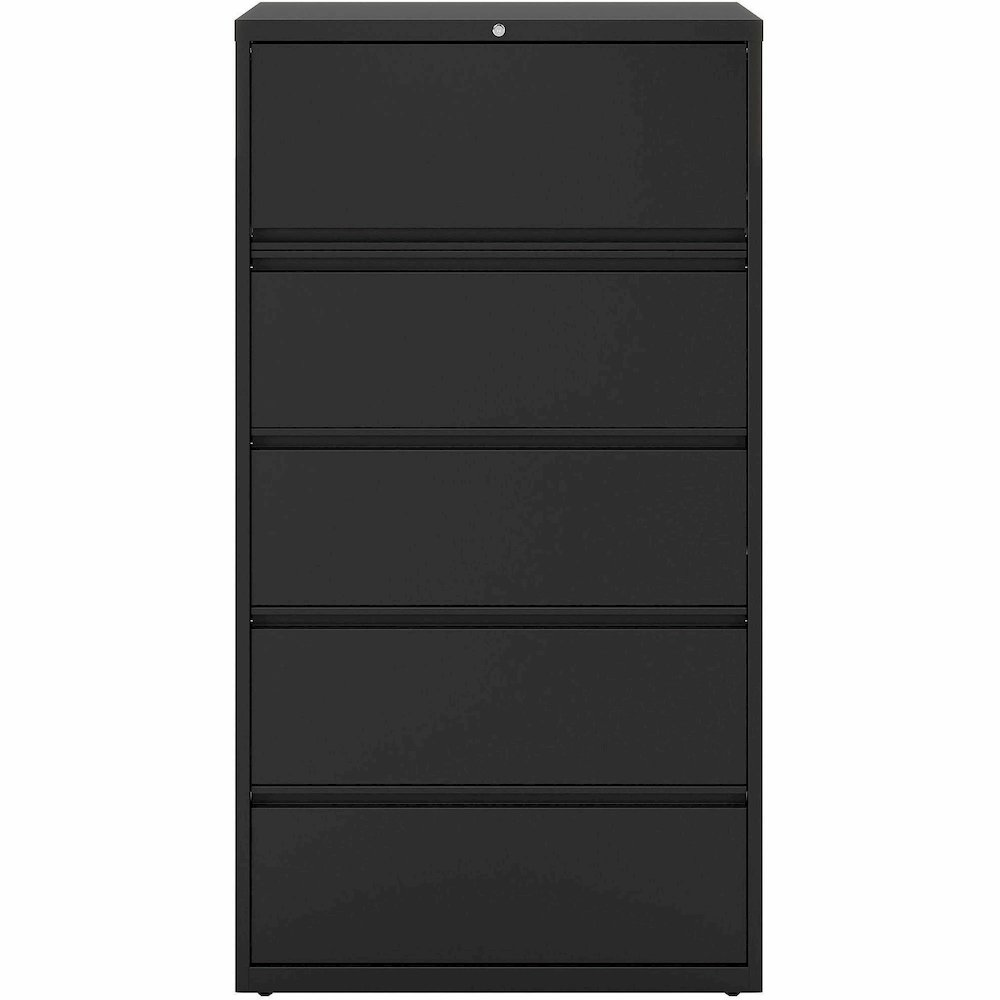 Lorell Fortress Series Lateral File - 36" Width x 18.6" Depth x 67.7" Height - 5 x Drawer(s) for File - Letter, Legal, A4 - Lateral - Rust Proof, Interlocking, Leveling Glide, Ball-bearing Suspension,. Picture 5